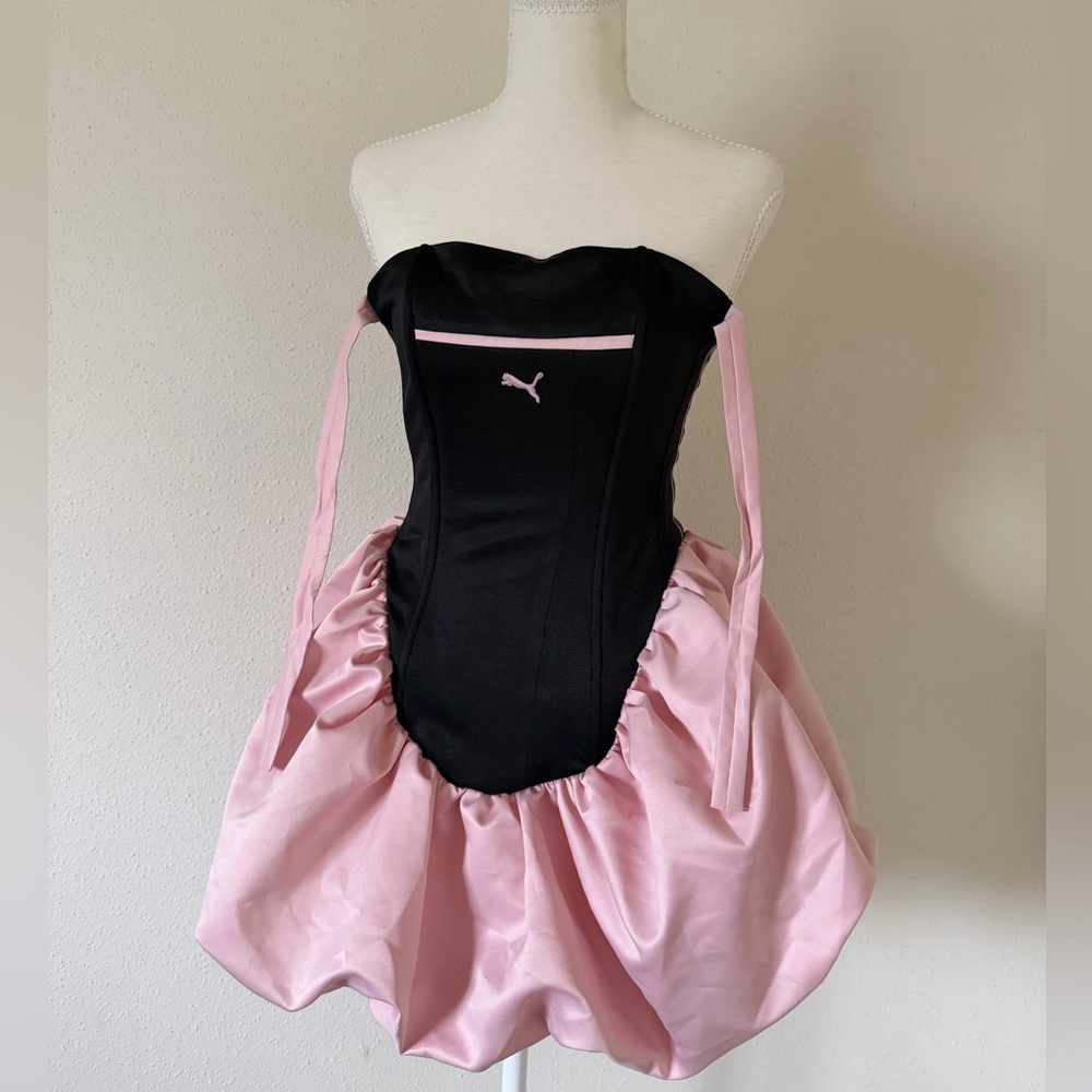 Puma Black and Pink Strapless Dress
